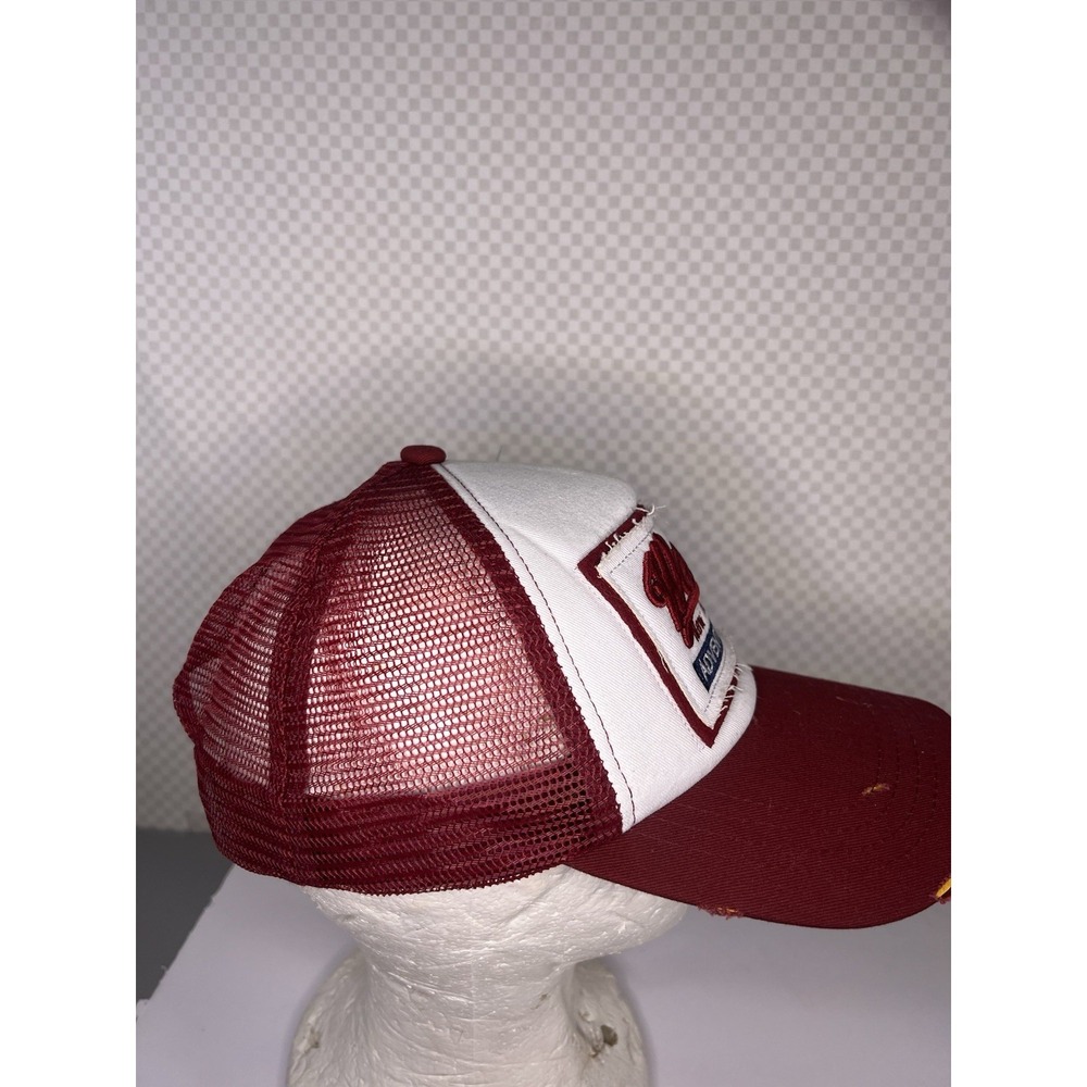 Western New York Vintage Maroon/White Trucker Hat Cap Distressed Snapback - Picture 7 of 16